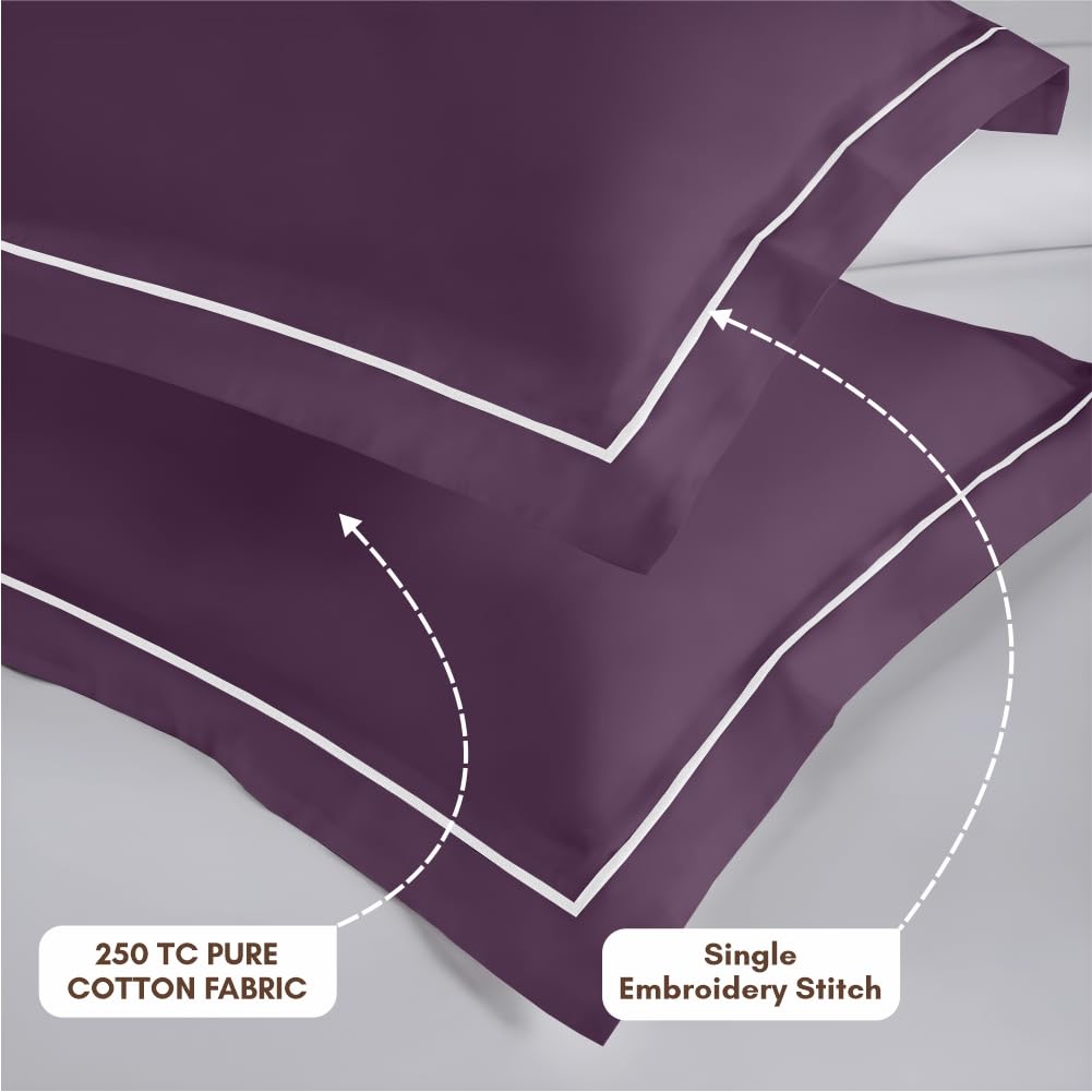 Elegance 250 TC King Bedsheet - Lavender