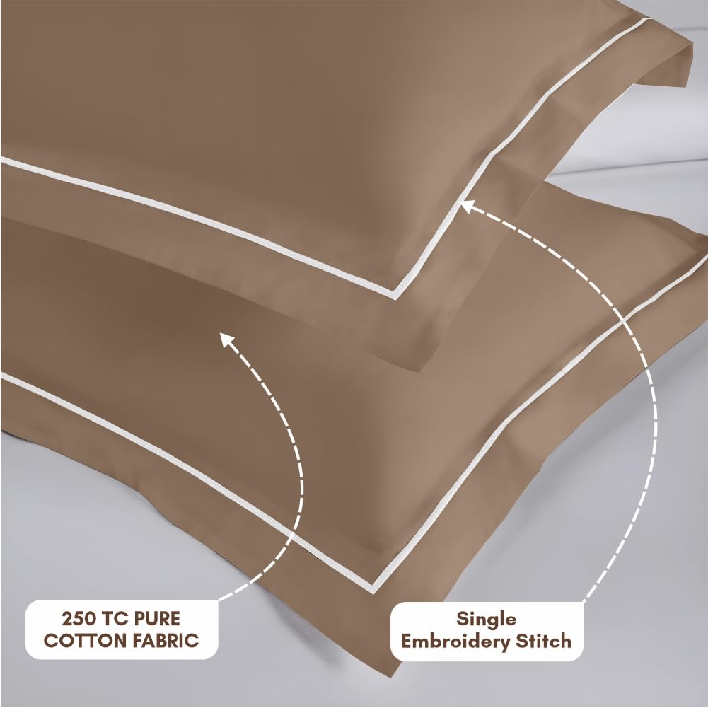 Elegance 250 TC King Bedsheet - Beige