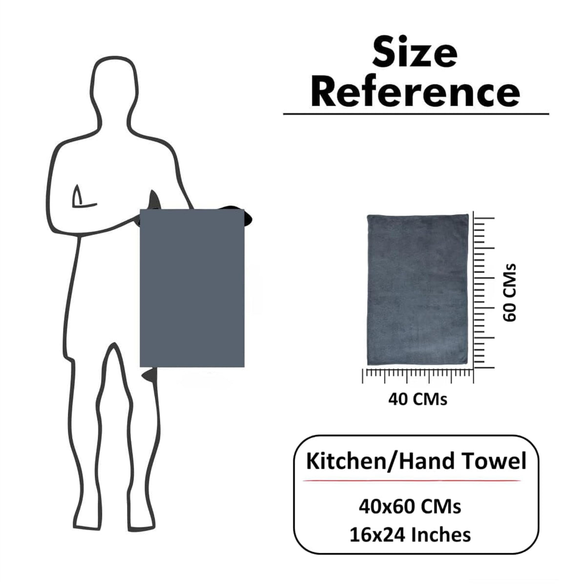 Pure Cotton Kitchen Towel Set (15'' x 23'', Beige)