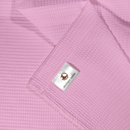 Pure Cotton Waffle Bath Towel - Pink
