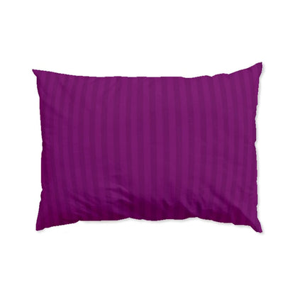 Satin Striped Single Bedsheet - Wine