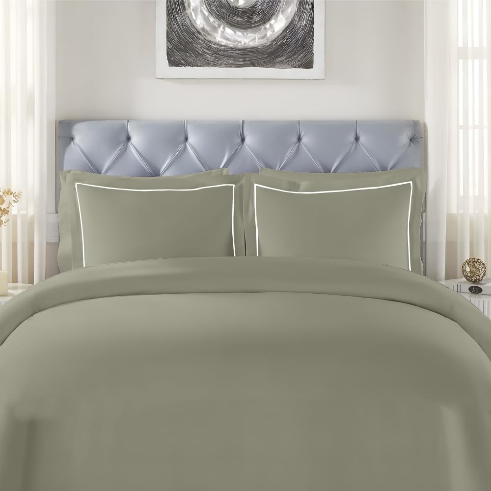 Elegance 250 TC King Bedsheet - Sage Green