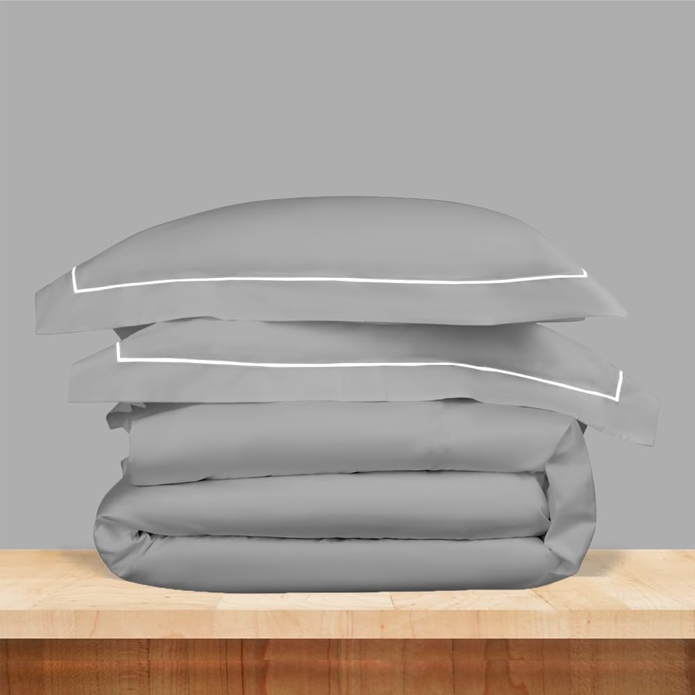Elegance 250 TC King Bedsheet - Silver