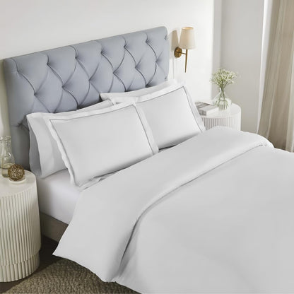 Elegance 250 TC pure cotton king size bedsheet in white