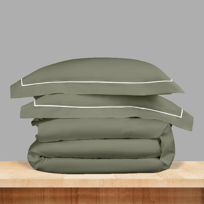 Elegance 250 TC King Bedsheet - Olive Green