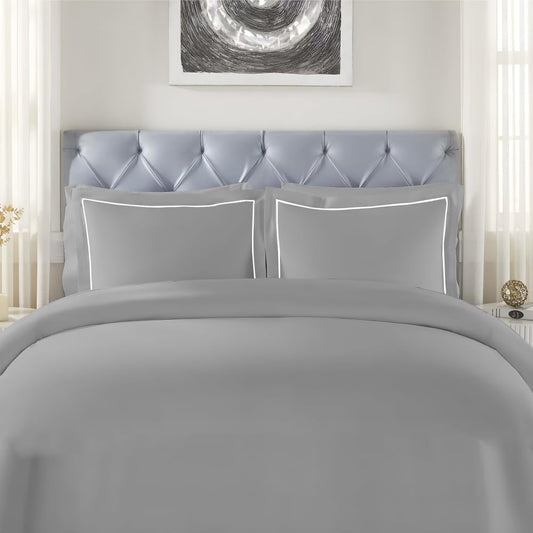 Elegance 250 TC King Bedsheet - Silver