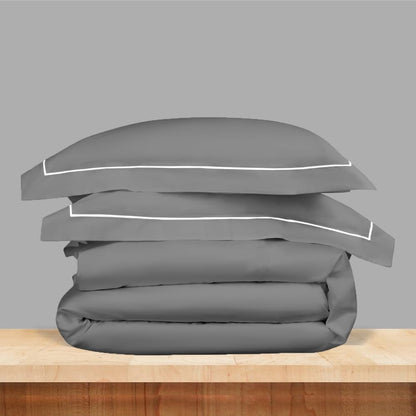 Elegance 250 TC King Bedsheet - Dark Grey