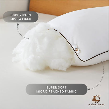 Microfiber Standard Size Pillow (Pack of 2) - White