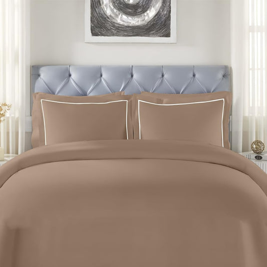 Elegance 250 TC King Bedsheet - Beige