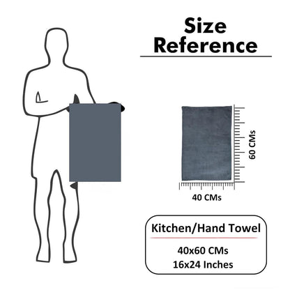 Pure Cotton Kitchen Towel Set (15'' x 23'', Beige)