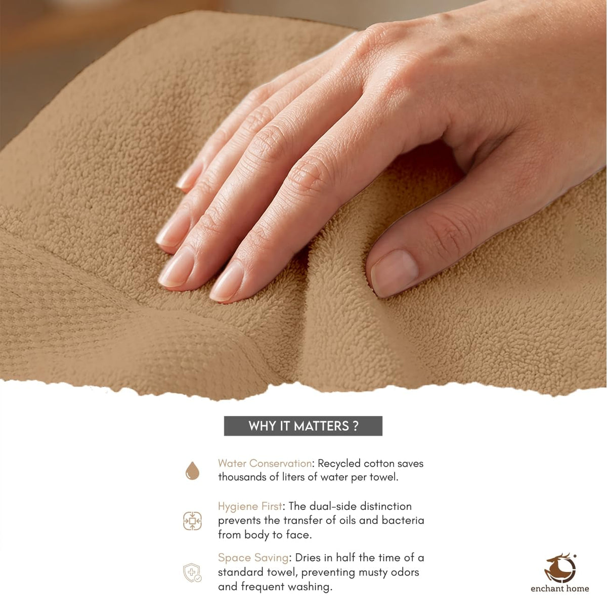 Pure Cotton Terry Bath Towel (29" x 59", Beige)