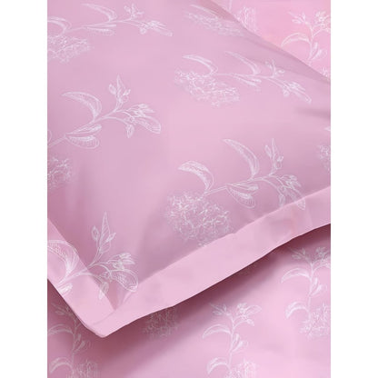 Satin Glory 200 TC Pure Cotton Single Bedsheet  - Leafy Lavender